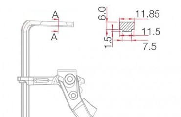 Струбцина F-образная под Т трек 160х60